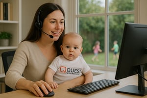 Balancing Kids Blog for 9.15.25- child in Quest shirt