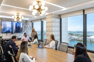 Quest Workspaces- One Biscayne Tower- Space for Attorneys in our boardroom with water views