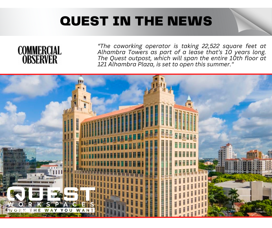 Quest Workspaces to Open Second Coral Gables Location